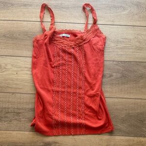 Maurices Vibrant Orange Lace Camisole